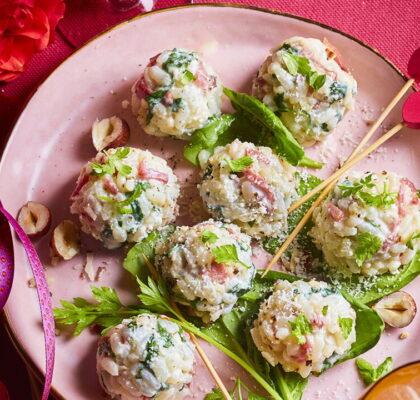 Duck and Spinach Risotto Bites