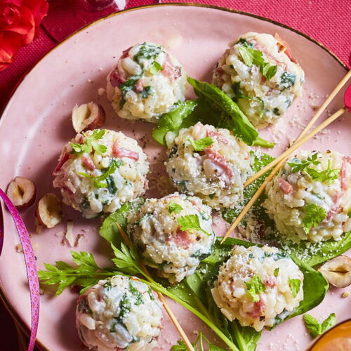 Duck and Spinach Risotto Bites