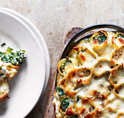 Cannelloni with Kale and Lemon Mascarpone