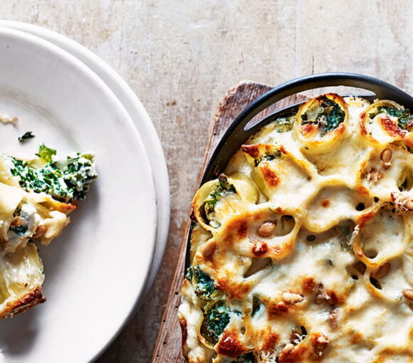 Cannelloni with Kale and Lemon Mascarpone