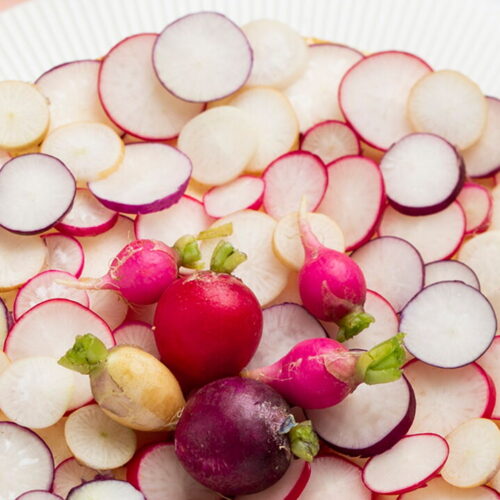 Baked Parmesan and Radish Cheesecake