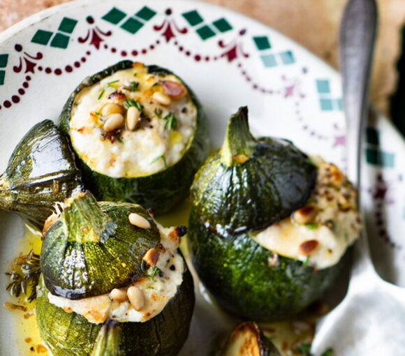 Stuffed Zucchini with Brousse