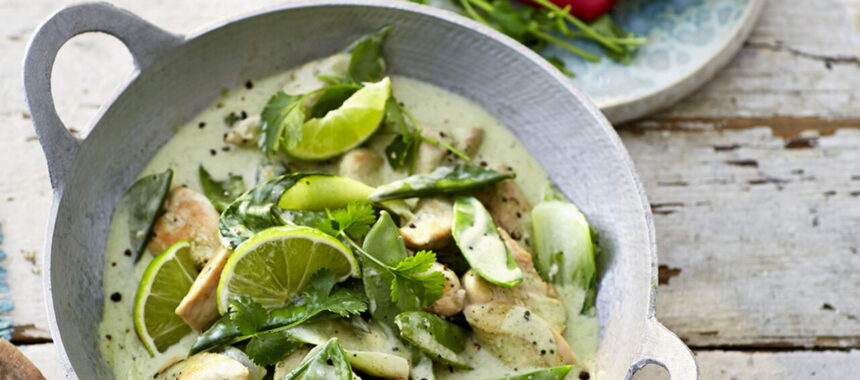 Sugar Snap Pea Curry with Chicken Strips