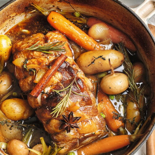 Pork Shoulder with Spring Vegetables