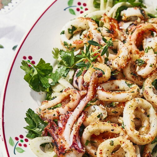 Sautéed Squid with Fennel Salad