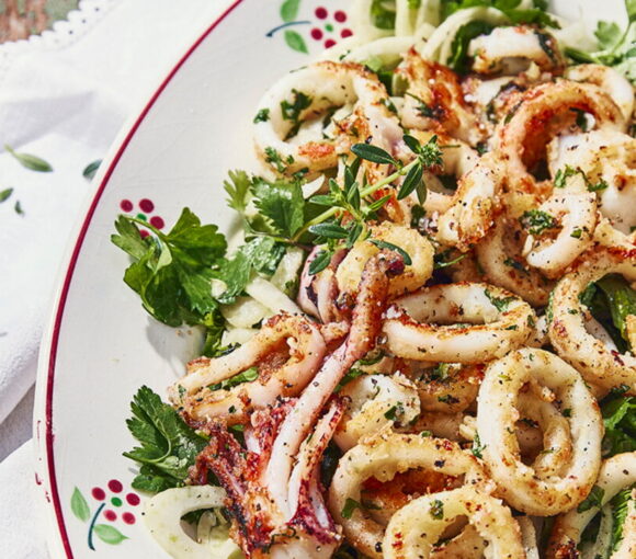 Sautéed Squid with Fennel Salad