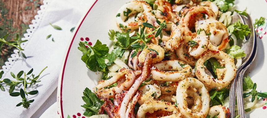 Sautéed Squid with Fennel Salad