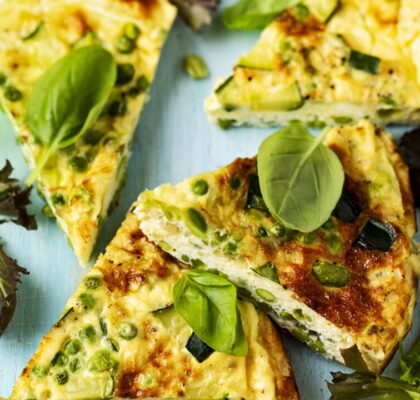 Pea and Zucchini Frittata with Basil