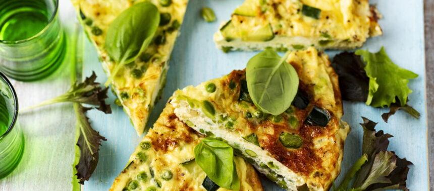 Pea and Zucchini Frittata with Basil