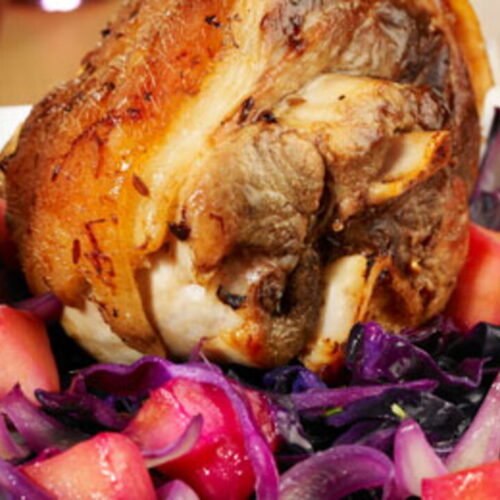 Pork Shank with Red Cabbage