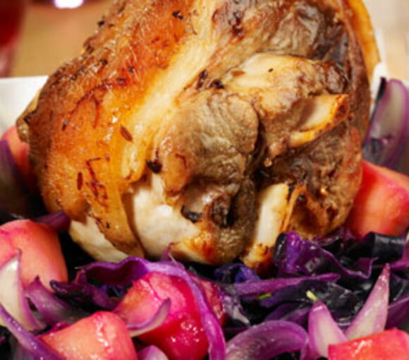Pork Shank with Red Cabbage