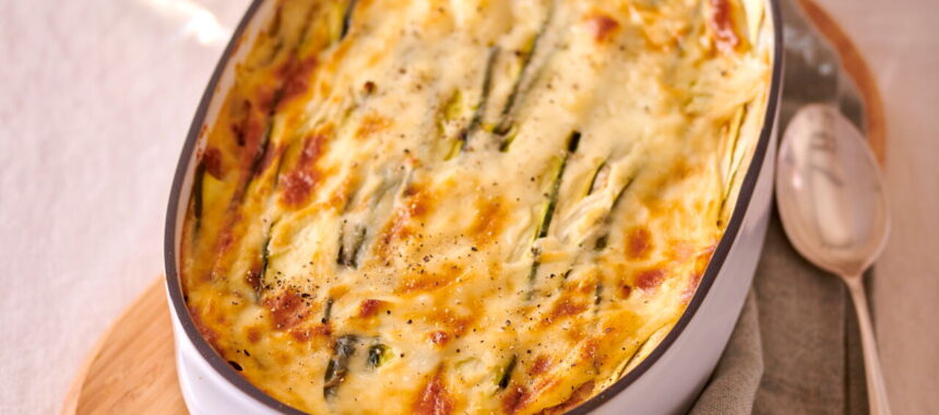 Zucchini and Tuna Lasagna with Bechamel