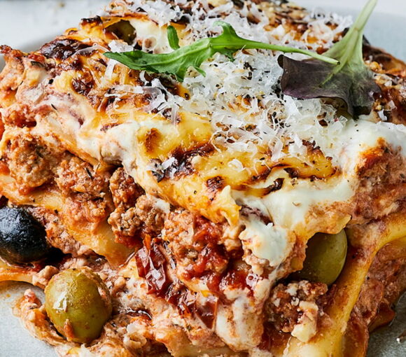 Lamb Lasagna with Sun-Dried Tomatoes and Olives