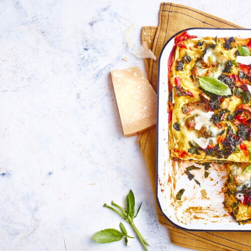 Vegetarian Lasagna with Kale and Gorgonzola