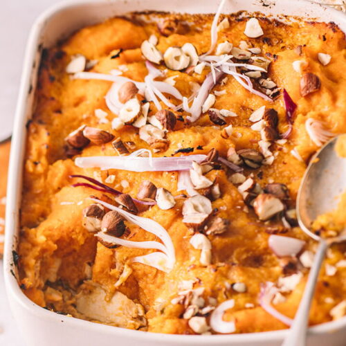 Butternut Squash and Chicken Parmentier