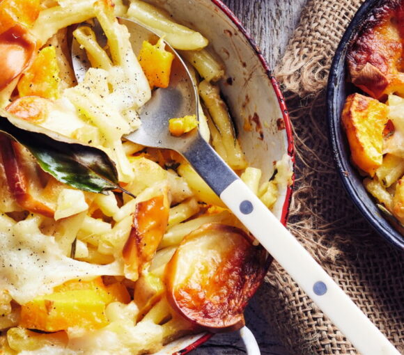 Casarecce Pasta with Pumpkin and Smoked Scamorza