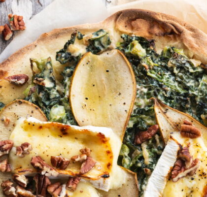 Camembert and Pear Pizza