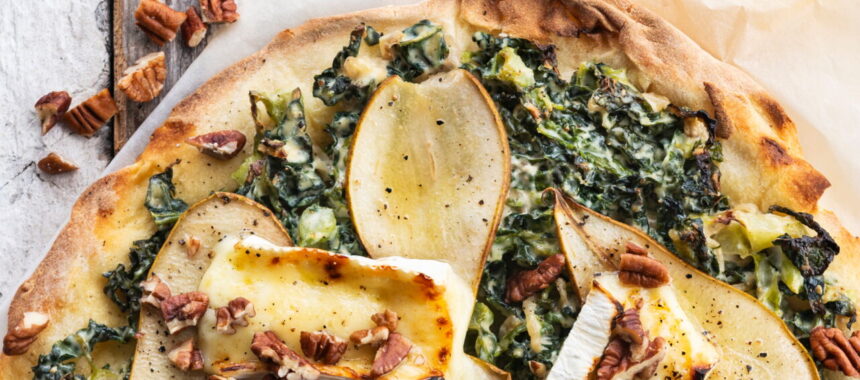 Camembert and Pear Pizza