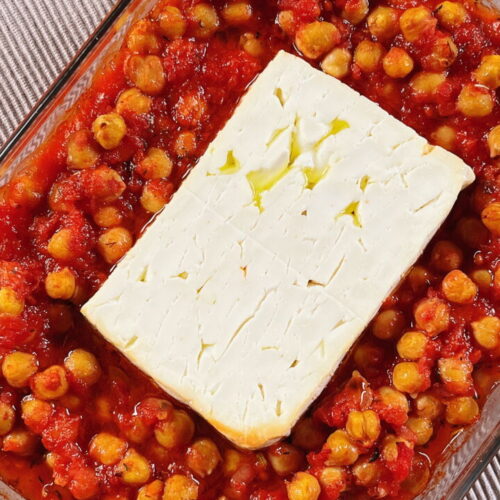 Oven-Roasted Chickpeas with Feta