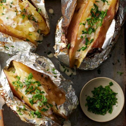 Potatoes with Chive Sauce