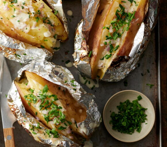 Potatoes with Chive Sauce