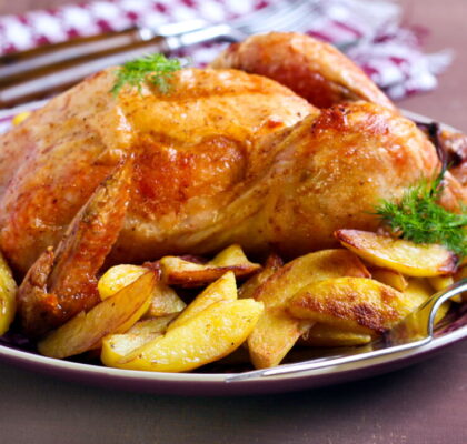 Oven-Roasted Chicken with Tender Potatoes