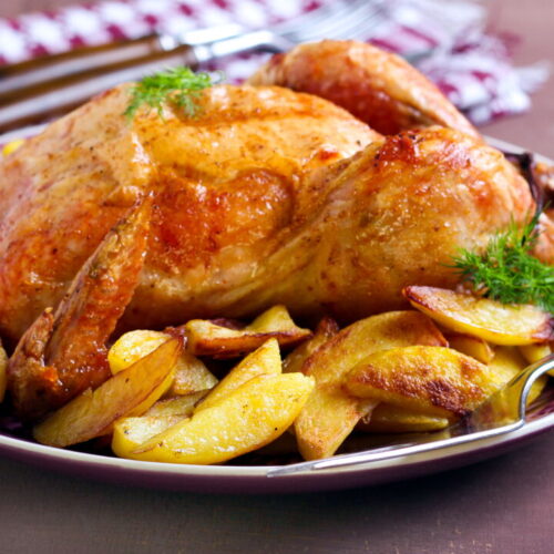 Oven-Roasted Chicken with Tender Potatoes