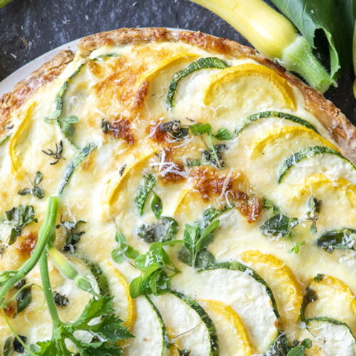 Two-Zucchini and Parmesan Quiche