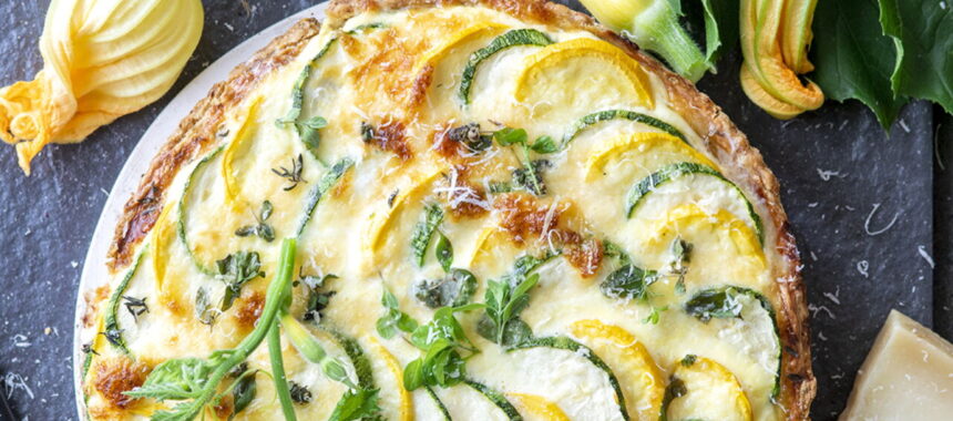 Two-Zucchini and Parmesan Quiche