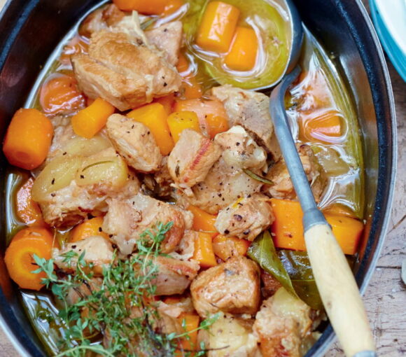 Veal Neck Stew with Carrots and Ginger