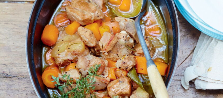 Veal Neck Stew with Carrots and Ginger