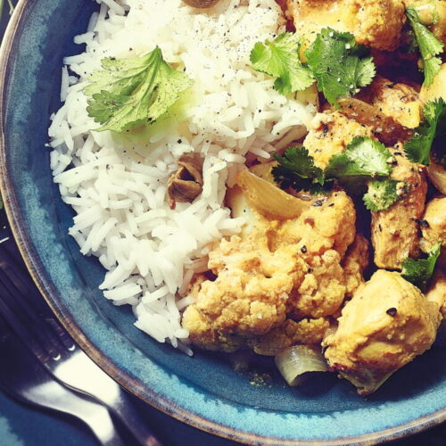 Pork Stew with Turmeric, Thai Rice