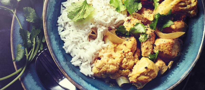 Pork Stew with Turmeric, Thai Rice