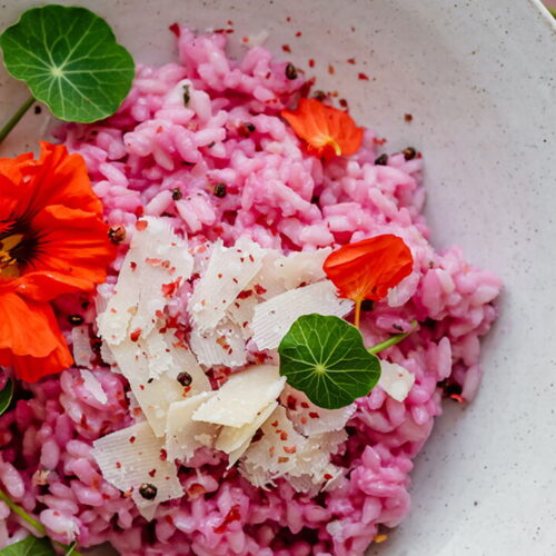 Beetroot and Sardine Risotto