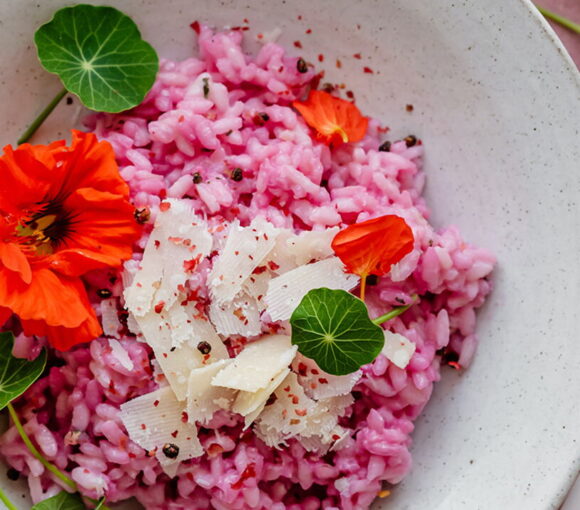 Beetroot and Sardine Risotto