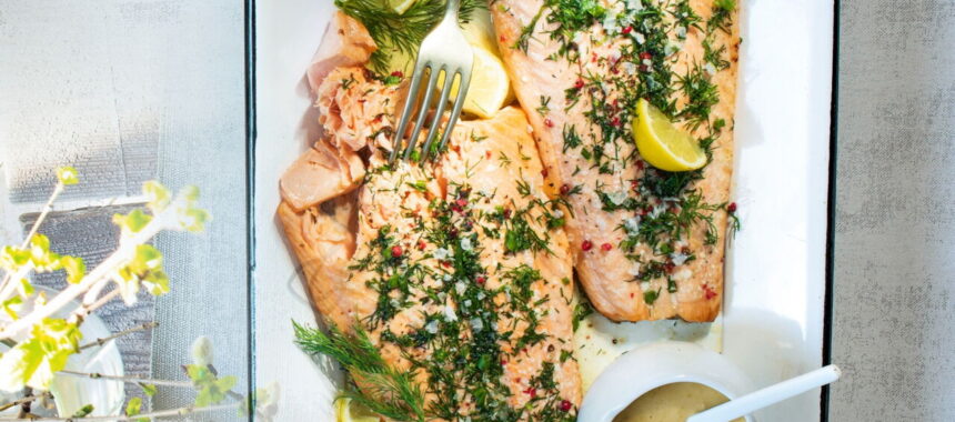 Salmon with Caramelized Lemon Sauce