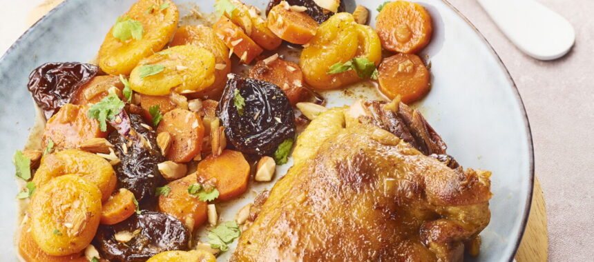 Duck Confit Tagine with Dried Fruits