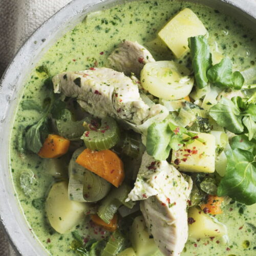 Chicken Waterzoï with Watercress and Sorrel