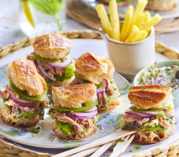 Tuna Burgers with Seaweed Mayonnaise