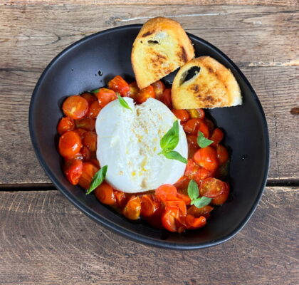 Burrata with Slow-Roasted Cherry Tomatoes