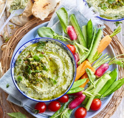 Feta and Pistachio Dip with Coriander