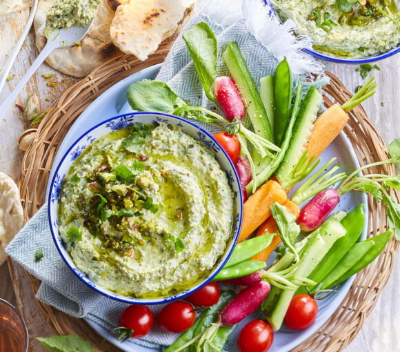 Feta and Pistachio Dip with Coriander