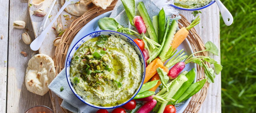 Feta and Pistachio Dip with Coriander