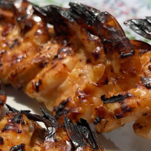 Barbecue Prawns with Soy Sauce