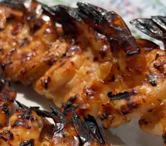 Barbecue Prawns with Soy Sauce