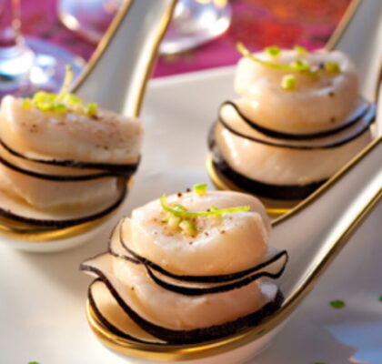 Scallop and Black Radish Mini Mille-feuilles