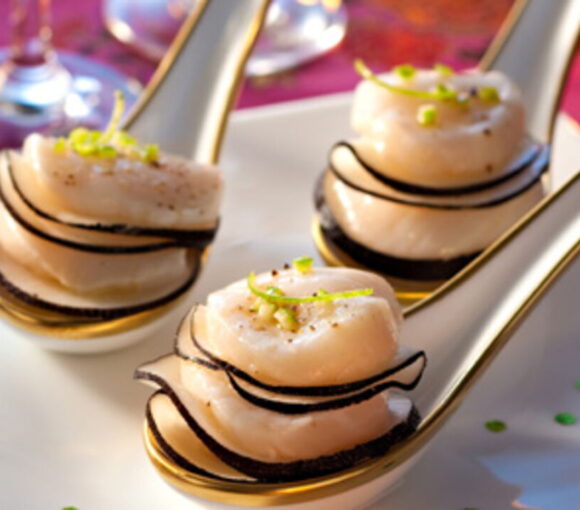 Scallop and Black Radish Mini Mille-feuilles