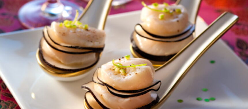 Scallop and Black Radish Mini Mille-feuilles