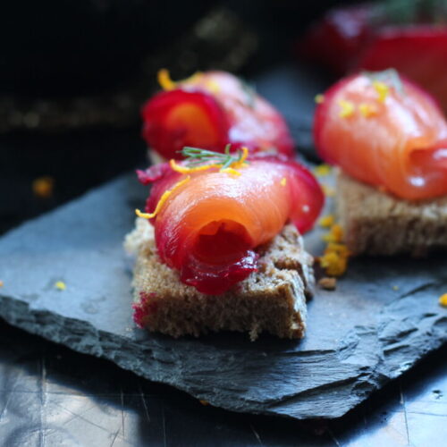 Beetroot Gravlax Salmon