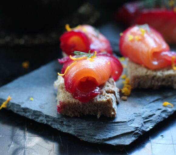 Beetroot Gravlax Salmon